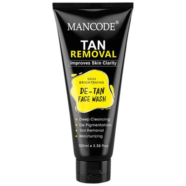 Mancode DeTan Face Wash | Deep Cleansing & Moisturizing | Improves Skin Clarity | DeTan Face Wash for Men & Women | 100ml